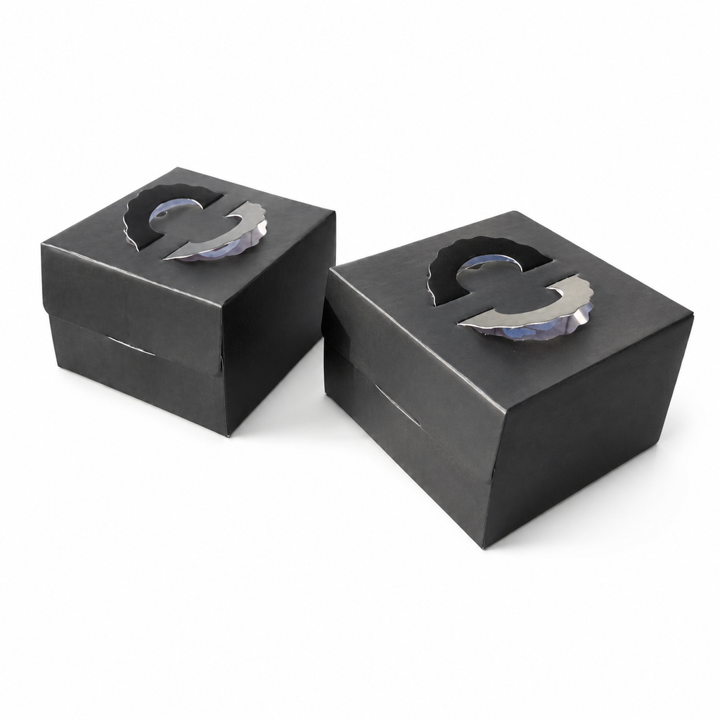 210mm (8¼") Black Cake Box with handle