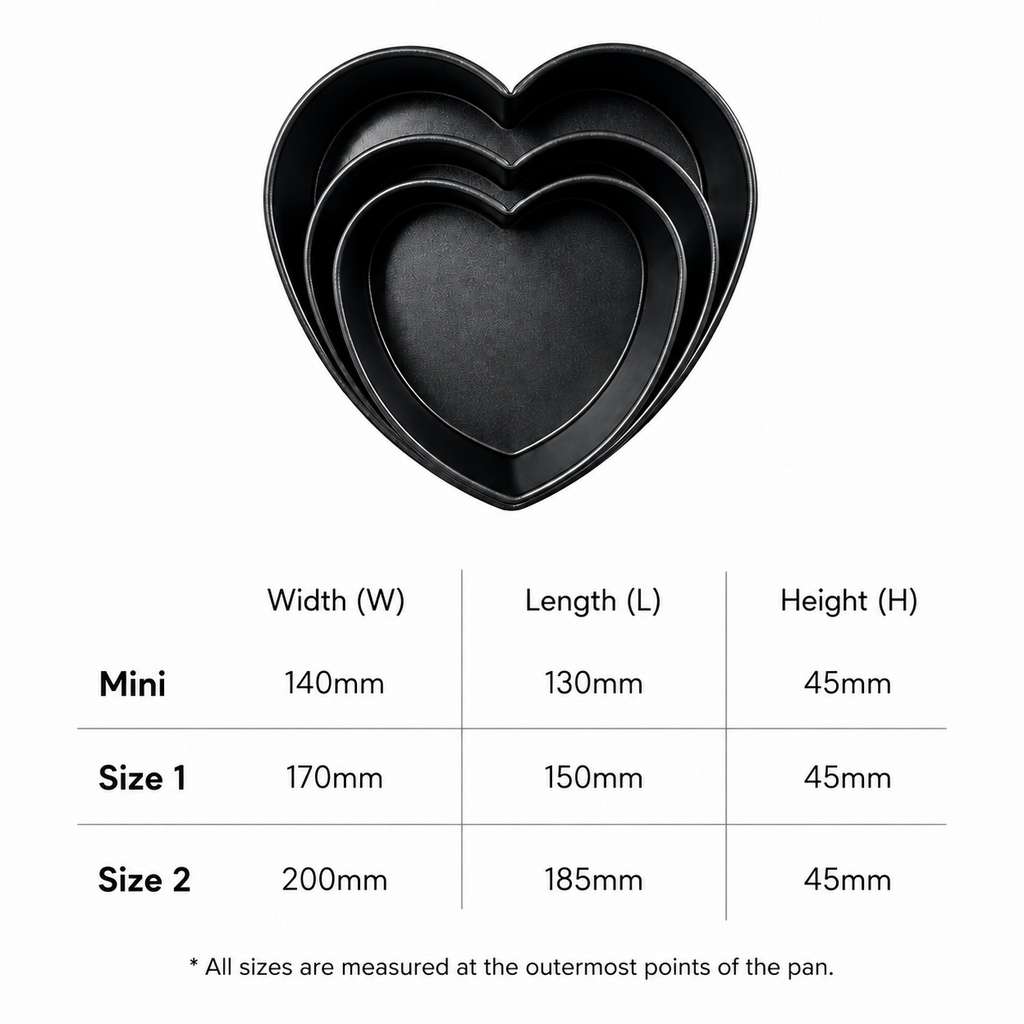 Heart Cake pan (3 sizes)