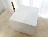 295mm (11⅝") White 2-tier Cake Box with handle