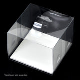160mm (6¼") Clear Mini Cake Box with handle