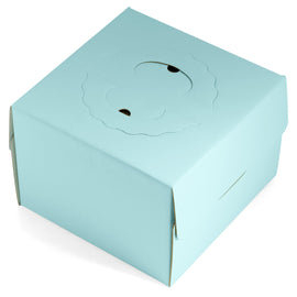 210mm (8¼") Mint blue Cake Box with handle