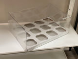Clear 12 Cupcake Box with Insert - Quarter Sheet Size