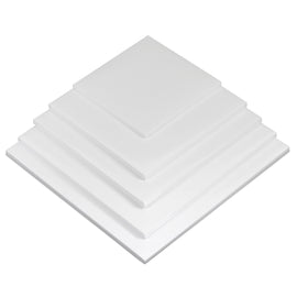 155mm(6") Mini White Square Board -¼" Thick